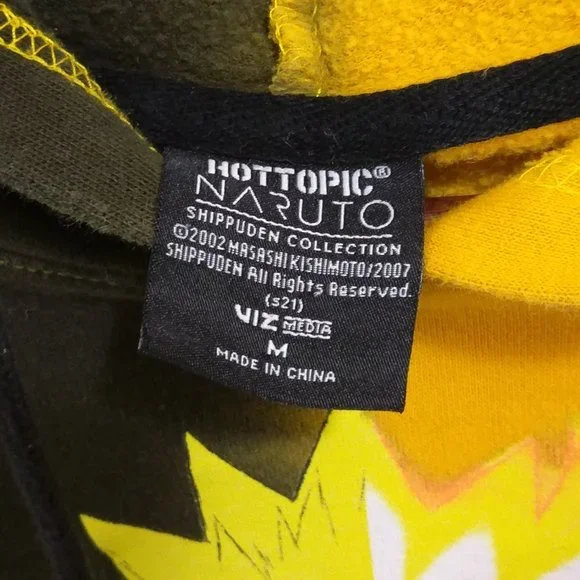 Naruto Uzumaki Yellow Black Hoodie - Sz Med - Picture 4 of 10